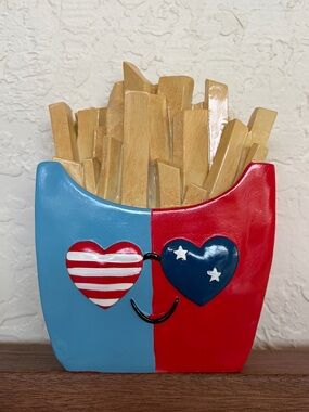Patriotic French Fries Decor